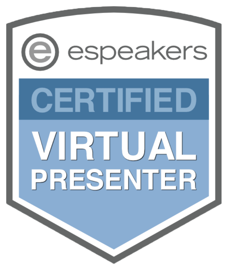 espeaker certified virtual presenter badge